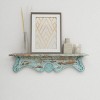 8"x32" Wood Scroll Wall Shelf Blue - Olivia & May: Rustic Open Shelving, No Assembly, Includes Mounting Hardware - 4 of 4