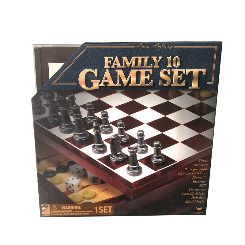 Collector's Wood Family 10 Classic Board Game Set, 1 of 4