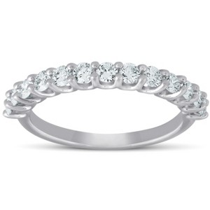 Pompeii3 3/4 Ct Diamond Wedding Ring 14k White Gold Lab Created Eco Friendly - 1 of 4