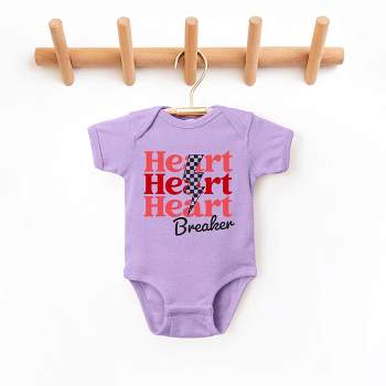 The Juniper Shop Heart Breaker Checkered Bolt Baby Bodysuit