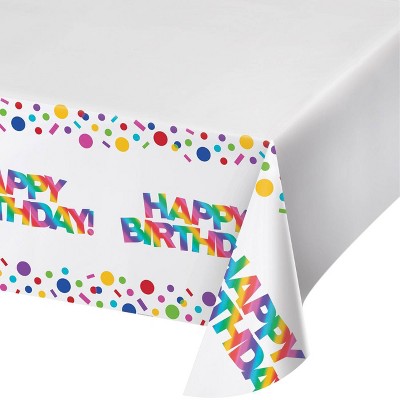 3ct Rainbow Print Plastic Tablecloths