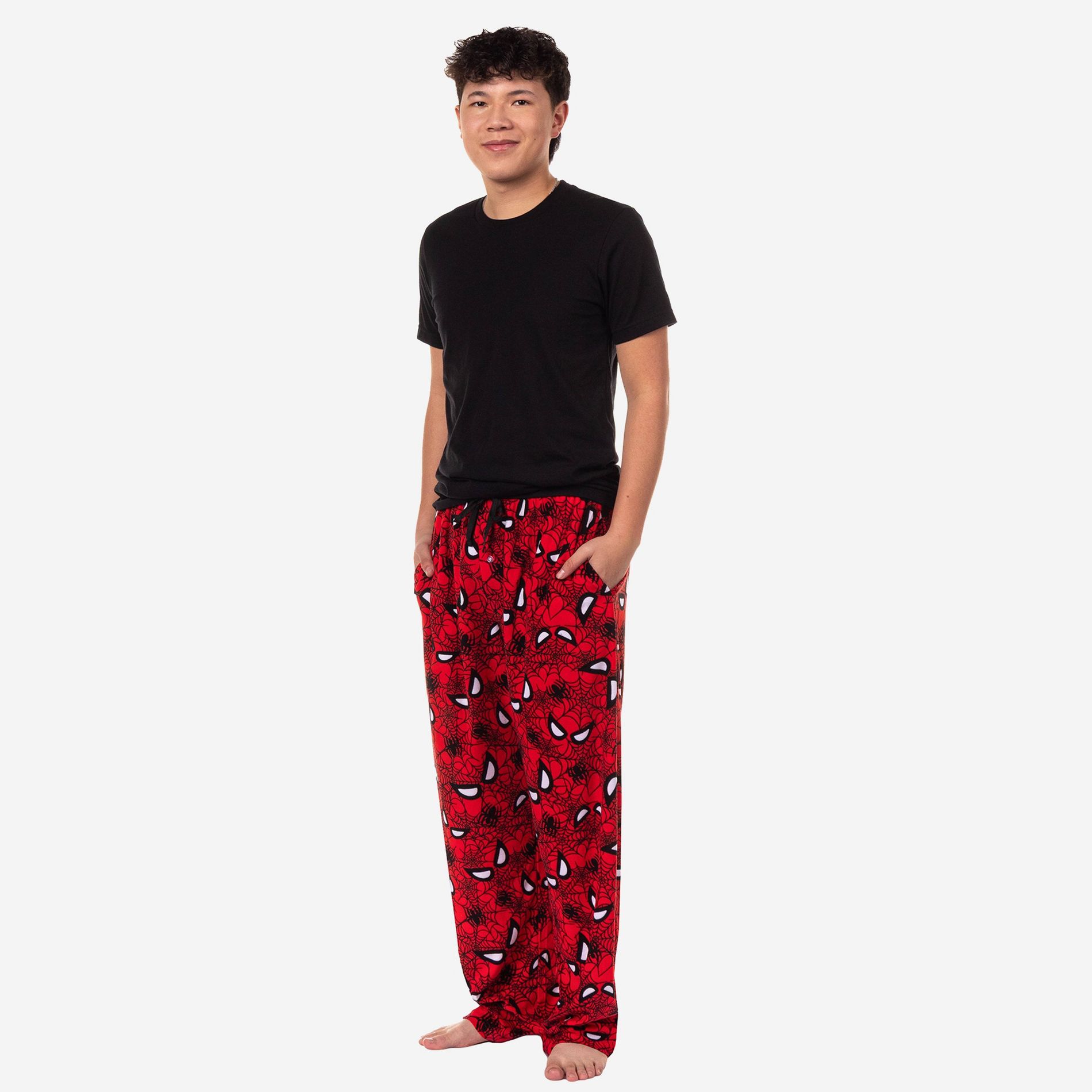 Men's Spider-Man Mask Knit Pants - Red