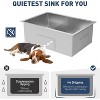 Acekool 33" Undermount Workstation Kitchen Sink, 16 Gauge Stainless Single Bowl with Sliding Accessories, Deep Basin - 2 of 4