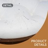 Modern Large Round Ottoman Coffee Table 2-Tier Oversized Button Tufted Ottoman with Wood Shelf Storage Upholstered Coffee Table - Leovsnove - 4 of 4