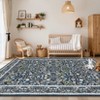 COZONY Large Washable Floral Area Rug with Non-Slip Backing - 2 of 4