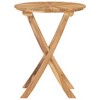 vidaXL Folding Patio Table  23.6 inches  Solid Teak Wood - 3 of 4