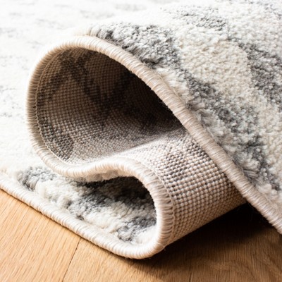 Ivory and Grey Synthetic Hand-knotted 8' x 10' Area Rug