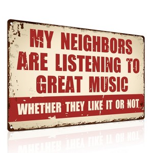 Metal Sign Music Gifts for Men - Man Cave Music Decor for Guy's Garage - 1 of 4