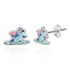 Disney Lilo and Stitch Silver Plated Surfing Stud Earrings - 3 of 4