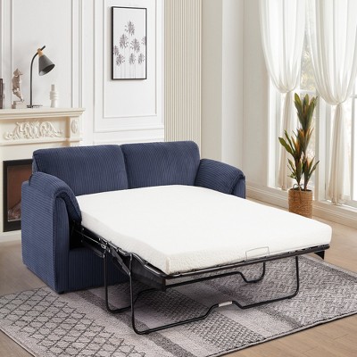 Whisen Corduroy Sleeper Sofa Bed & Recliner Sofa, Multi-Functional Pull Out Futon