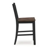 Signature Design by Ashley Valebeck Counter Height Bar Stool, Set of 2, Black/Brown - 4 of 4