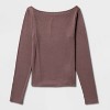 Women's Slim Fit Long Sleeve Round Neck T-Shirt - Wild Fable™ - 4 of 4