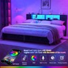 Aheaplus Storage Platform Bed Frame with Charge Station and LED Light - 3 of 4