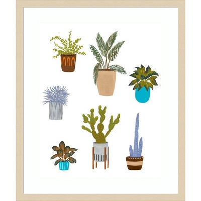 Houseplants II Svelte Natural Framed Abstract Print