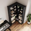 73" L-Shaped Corner Bookshelf - 5-Tier Farmhouse Shelf with 60lb Capacity, Thickened MDF Boards - 4 of 4