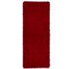 Hastings Home Memory Foam Shag Bath Mat, 24" x 58" - Burgundy - 2 of 4