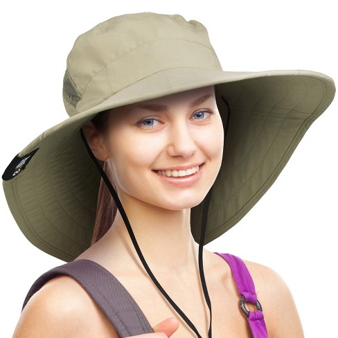 Tirrinia Wide Brim Adult UV Sun Protection Hat for Outdoor Garden Hiking  Safari, Olive
