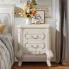 Kumasinova 14.57" Nightstand with 2 Drawers,Modern Side Table with Handles and Solid Wood Legs,End Table for Bedroom,Living Room,White - 2 of 4