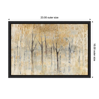Seasons End Gold Abstract Framed Canvas Wall Art