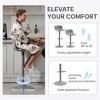 QingMoon PU Leather Bar Stools Set of 2, Adjustable Height Barstools, Modern Swivel Counter Height Chairs with Large Base for Kitchen Island - 3 of 4