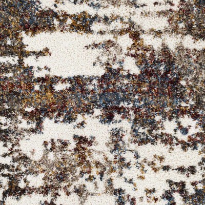 cream, mustard, gray, lightblue, darkblue, darkbrown