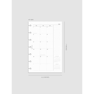 2026 Dated Monthly Planner Insert | Sunday Start | Cloth & Paper - 1 of 4