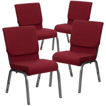 Emma and Oliver 4 Pack 18.5''W Stacking Church Chair