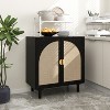 Vynxaria Decorative Storage Cabinets - Elegant Vanity Tables in Black/Beige - 3 of 4