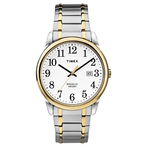 Men's Timex Easy Reader Expansion Band Watch - Light Gold Tw2p81400jt :  Target