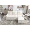 77'' Reversible Storage L-Shaped Sectional Sofas with Pull-Out Bed, Skin-Feeling Velvet Fabric, and Storage Chaise - 3 of 4