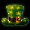 Northlight 12.5" LED Lighted Irish St. Patrick's Day Leprechaun Hat Window Silhouette with Timer - 2 of 4