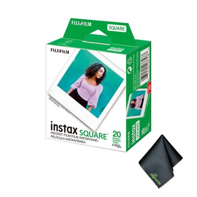 Fujifilm instax SQUARE Instant Film (20 Exposures) + Microfiber Cleaning Cloth