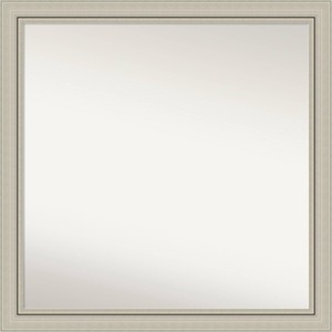 Amanti Art 30" x 30" Non-Beveled Romano Silver Narrow Wood Bathroom Wall Mirror : Modern Square, Easy to Clean - 1 of 4