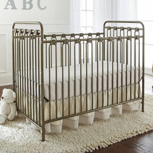 L.A. Baby Napa 3-in-1 Convertible Full Sized Metal Crib - Golden Nugget - 1 of 4