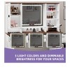 Farmhouse Makeup Vanity Desk Set LED Lighted Mirror with 6 Drawers Vanity Table - 4 of 4