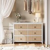 6 Drawer Dressers for Bedroom with Large Drawer, Waveform Fluted Panel Design, Wooden Chest of Dresser Storage Cabinet - 4 of 4