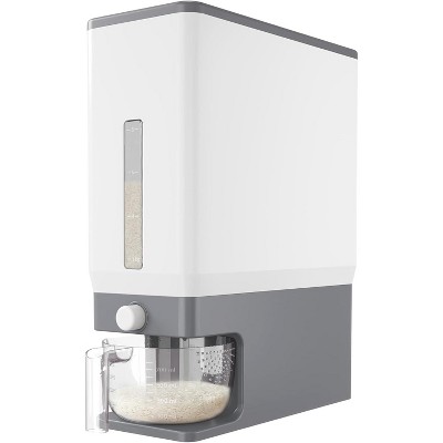 Rice Dispenser 25 Lbs(11.3kg), Rice Storage Container Sealed Moisture Proof with Measuring Cup for Kitchen Pantry Household, BPA-Free, 1 Pack