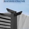 GustoWave 13' x 9' Outdoor Arched Pergola Gazebo with Sun Shade for Backyards - 4 of 4