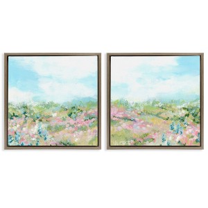 Stupell Industries Abstract Cottage Meadow 2pc Floating Frame Art Set - 1 of 4