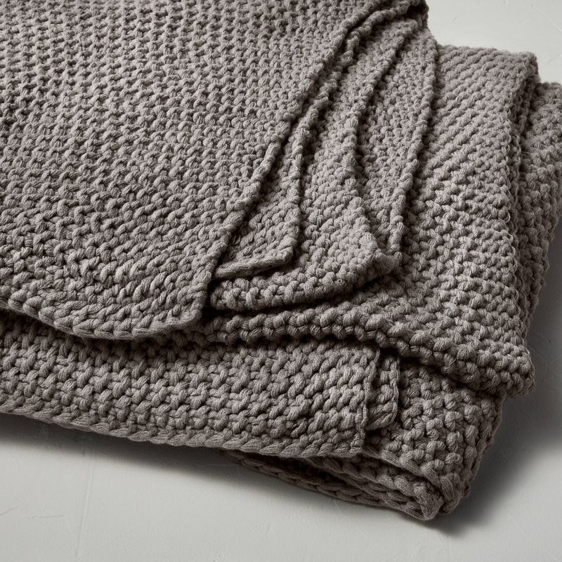 Chunky Knit Bed Blanket - Casaluna™, 3 of 12