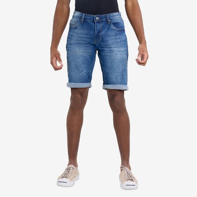 CULTURA Men's Roll Up Denim Shorts,Jean Shorts