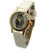 Olivia Pratt Owl Drawing Face Faux Leather Band Women Watch - 2 of 4