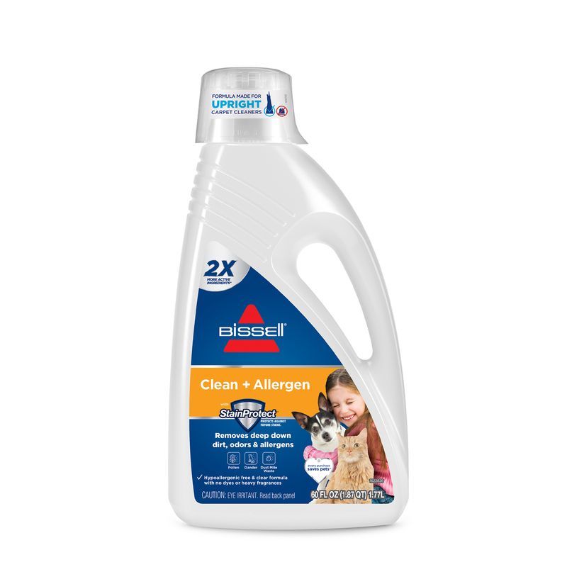 Bissell Allergen Cleansing No Scent Carpet Cleaner 60 oz Liquid Concentrated (Pack of 4), 1 of 2