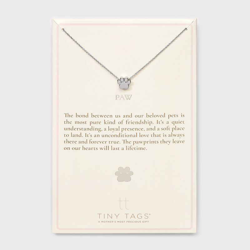 Tiny Tags Paw Chain Necklace, 1 of 10