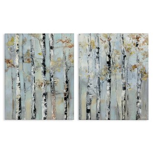 Stupell Industries Autumnal Birch Trees 2pc Canvas Art Set - 1 of 4