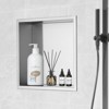VEVOR 13"x13" No Tile Shower Niche 304 Stainless Steel, Wall-Inserted Niche Recessed Double Shelves, Sealed Waterproof Rust-Resistant, Silver - 2 of 4