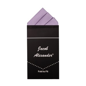 Jacob Alexander Men’s Pre-Folded Satin Pocket Square – Triangles - 1 of 1