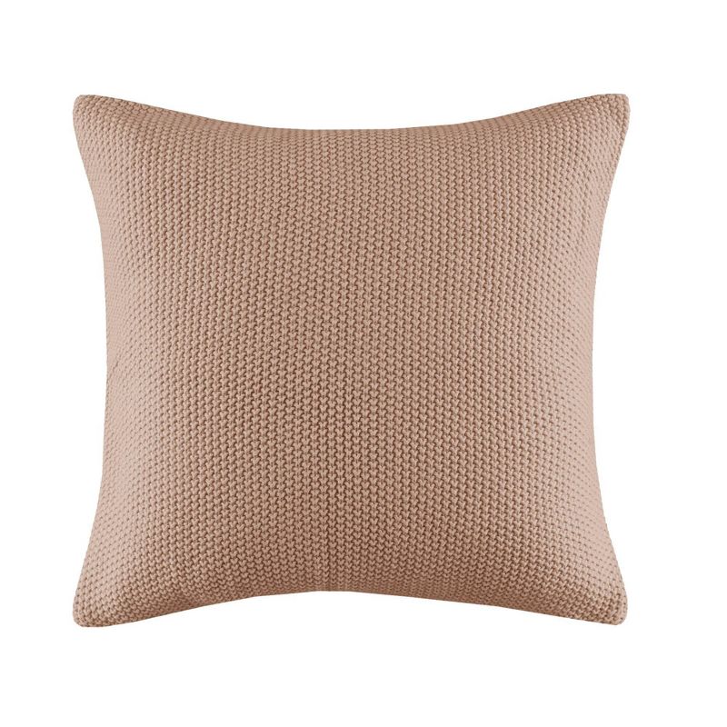 Ink+Ivy 20&#34;x20&#34; Oversize 20&#34;x20&#34; Oversize Bree Knit Square Throw Pillow Cover Brown, 1 of 6