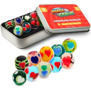 Marble Genius Collectors Marbles,10 Handmade Glass Marbles Stocking Stuffers for Marble Lovers, Sweetheart Collection for Kids Ages 3+ - 1 of 4