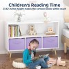 BABYYER Kids Bookshelf, Storage Organizer with 3 Collapsible Fabric Drawers, Book and Toy Display Rack for Playroom, Bedroom and Hallway - 3 of 4